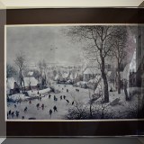 A24. Framed winter scene.
